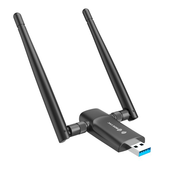 Nineplus USB WiFi Adapter 802.11AC 1200Mbps Dual 5Dbi Antennas 5G/2.4G for PC Desktop Laptop MAC Win10/8/8.1/7/Vista/XP/Mac10.6-10.15