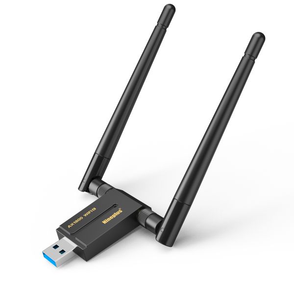 Wireless USB WiFi 6 Adapter for Desktop - 1800Mbps 802.11ax USB WiFi Adapter for Desktop PC Laptop with 5Ghz 2.4Ghz,High Gain Dual Band 5dBi Antenna Wireless Adapter Computer Supports Win 10/11